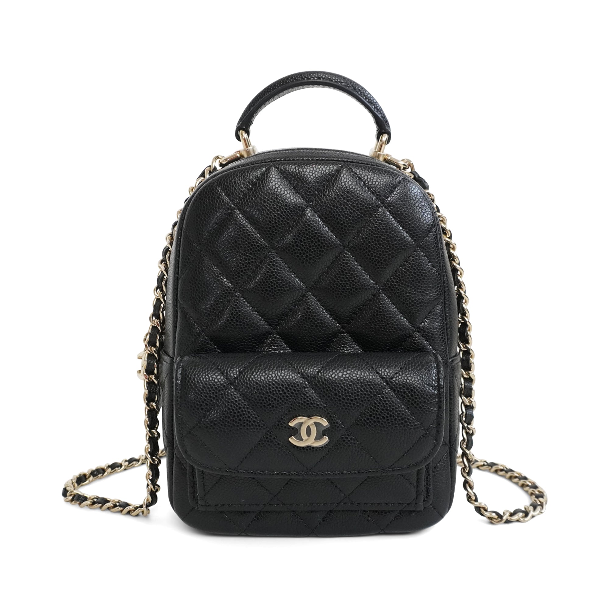 chanel mini backpack replica Chanel Mini Cc Quilted Caviar Backpack