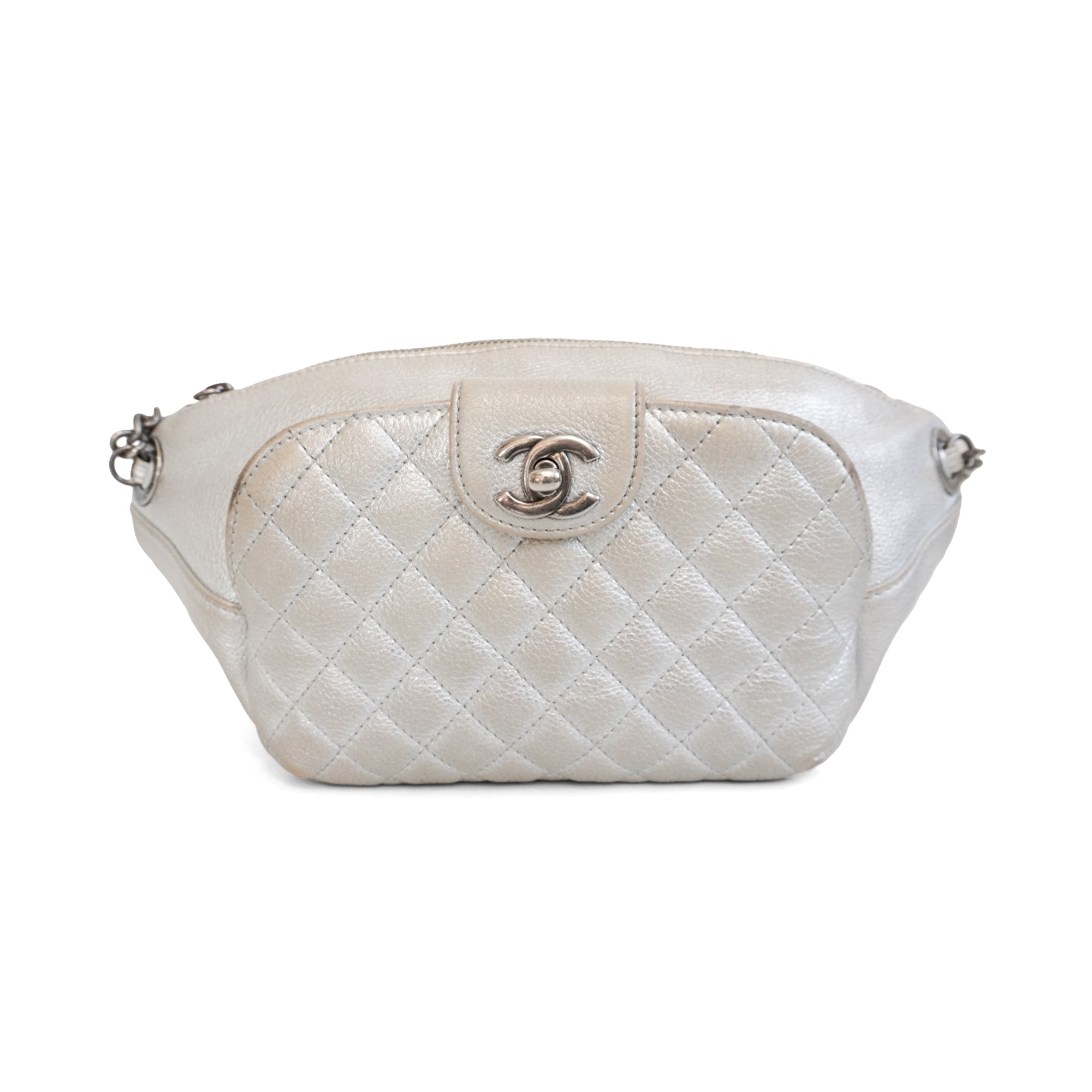 Chanel Silver Fanny Pack – Fashionably Yours