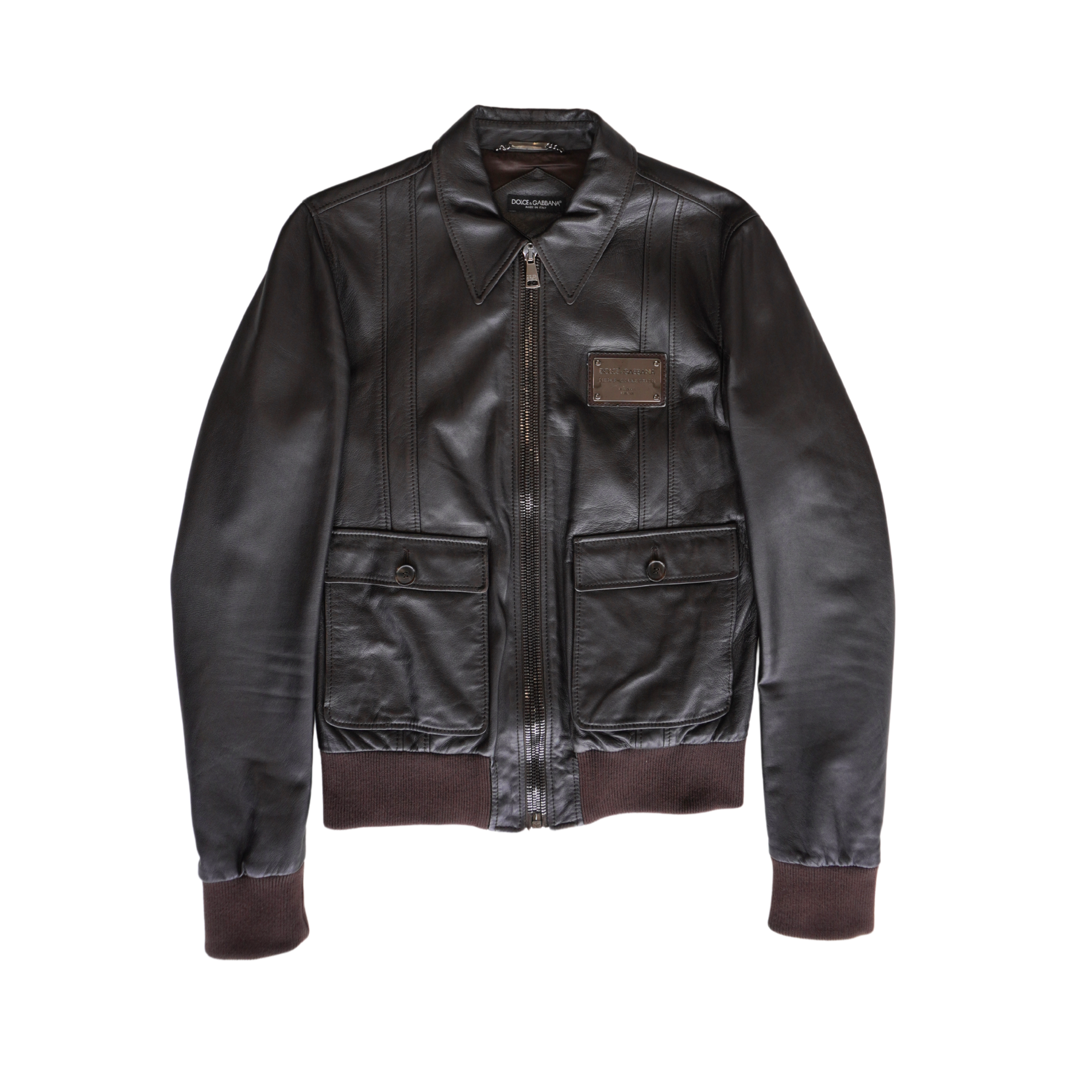 DOLCE & GABBANA ダークブラウン レザージャケット 50 Leather jacket DOLCE & GABBANA ダークブラウン レザージャケット 50 Leather jacket