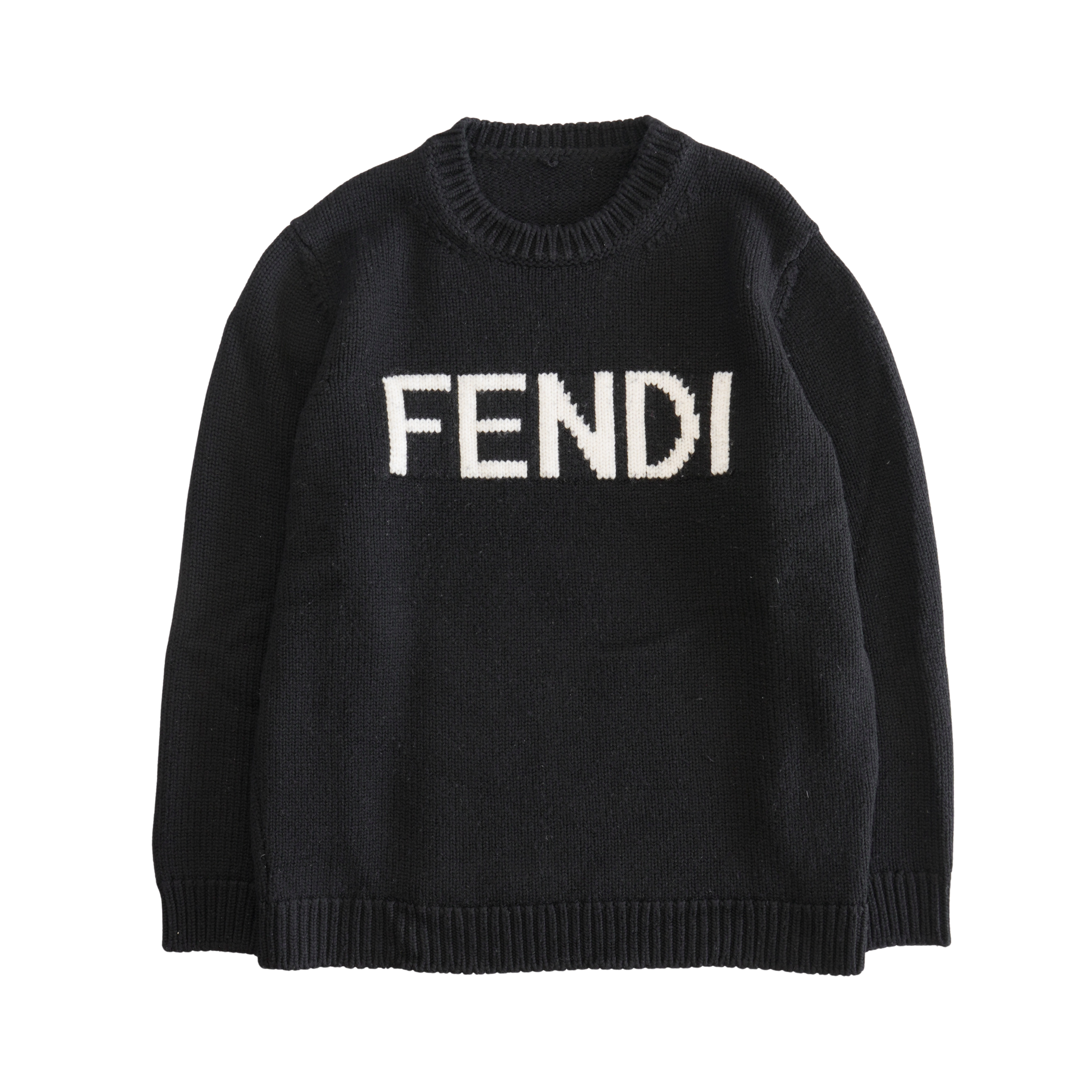 FENDI★ ロゴニット ブラック Sweatshirt Cotton Black | Fendi