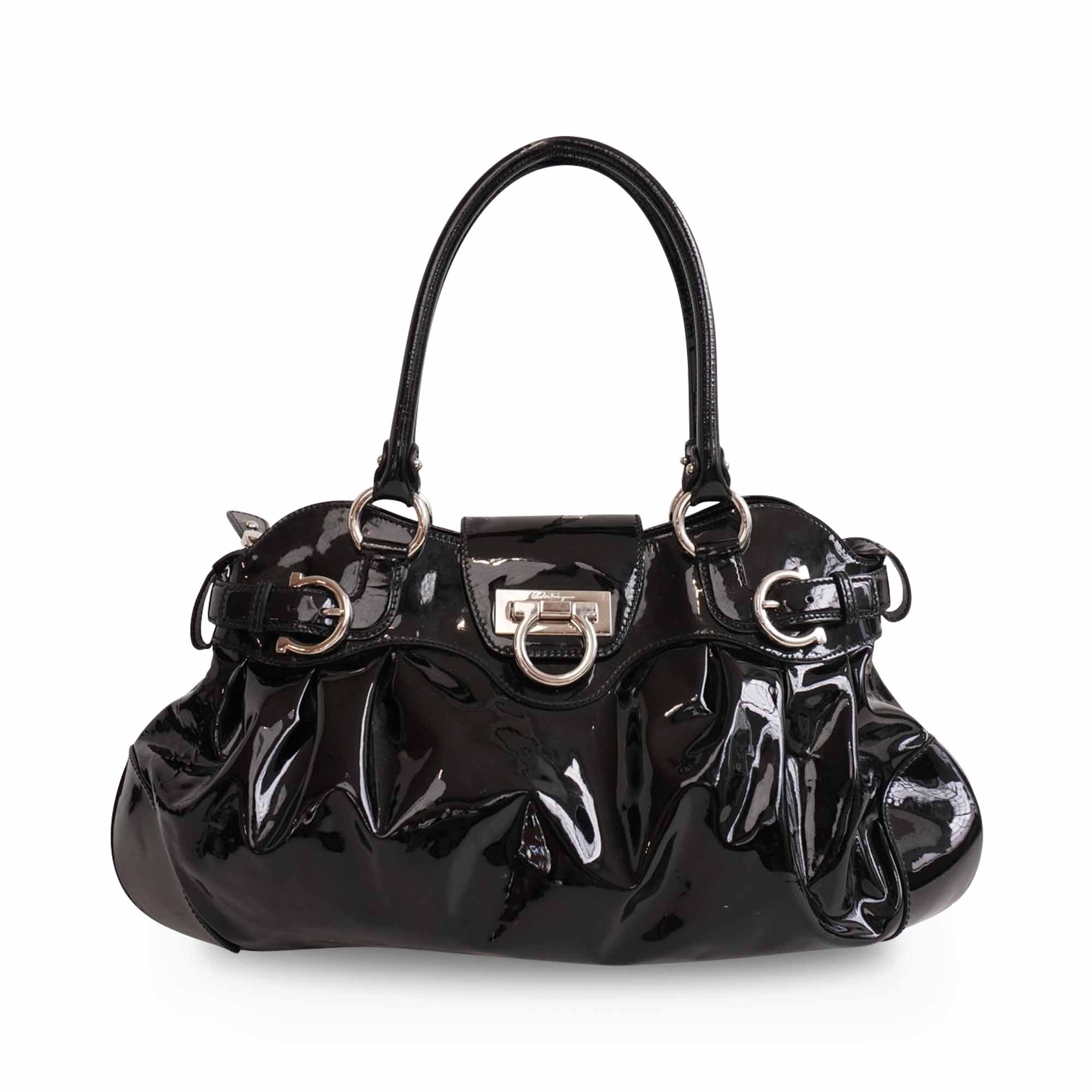 FERRAGAMOblackpatentleathersho