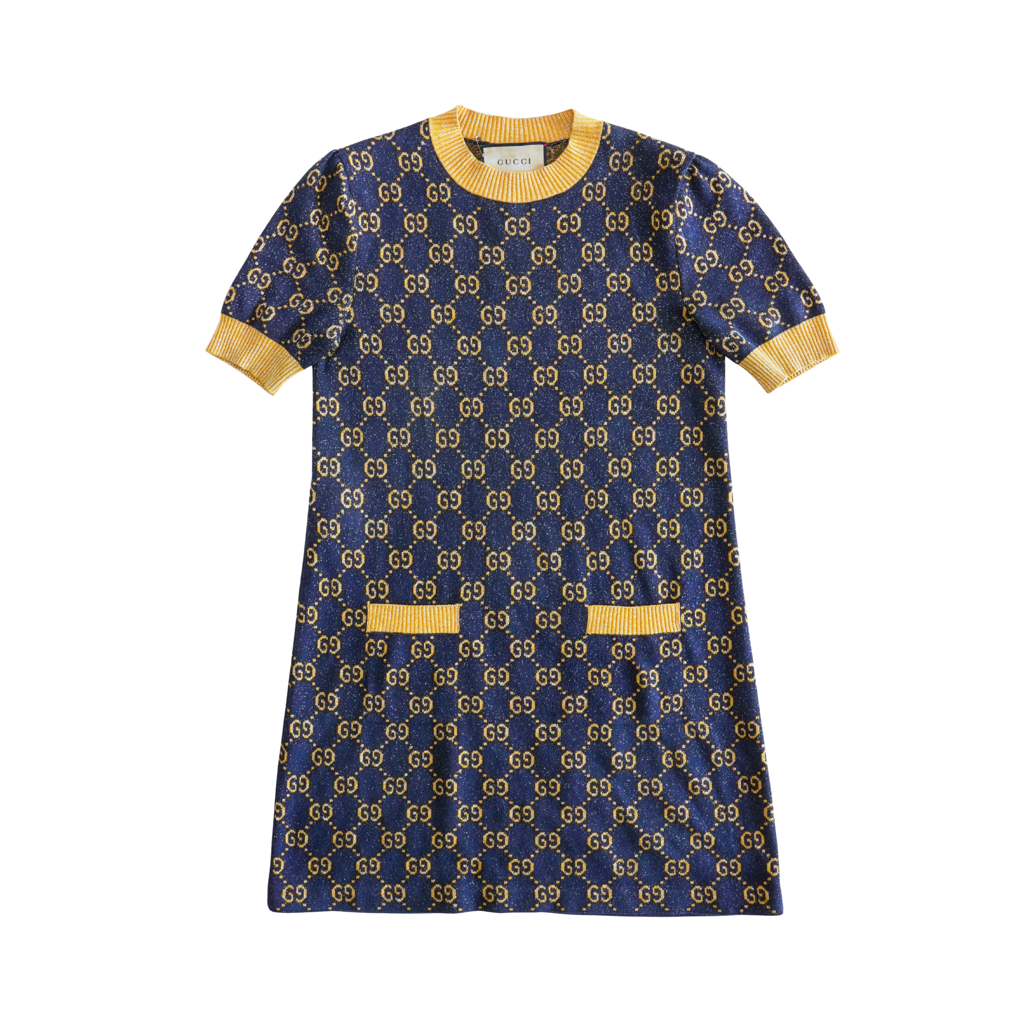 gucci gg knit dress GUCCI Gg Wool Long Dress Gucci