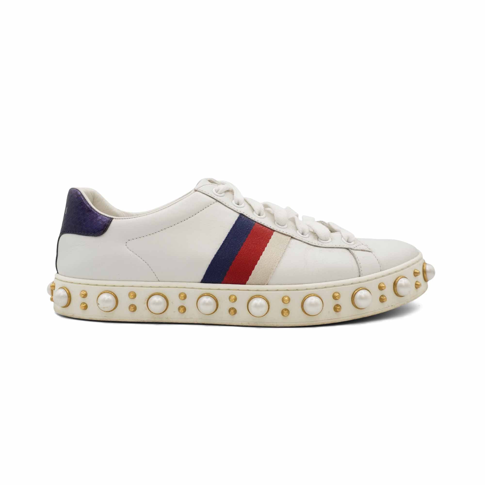 Gucci 'Ace Pearl' Low-Top Sneakers Women's – Fashionably Yours