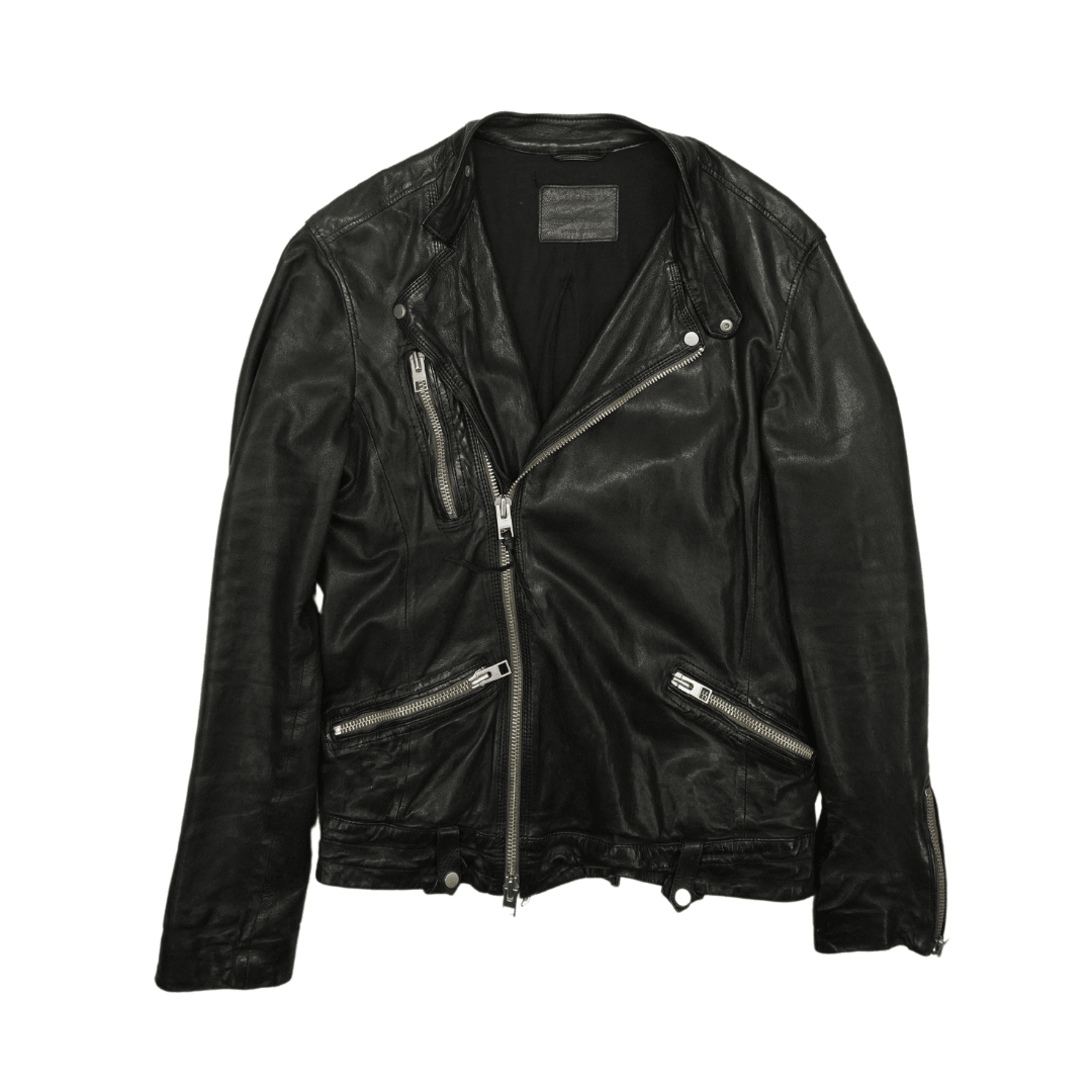 All Saints Leather Jacket Men's XS – Fashionably Yours