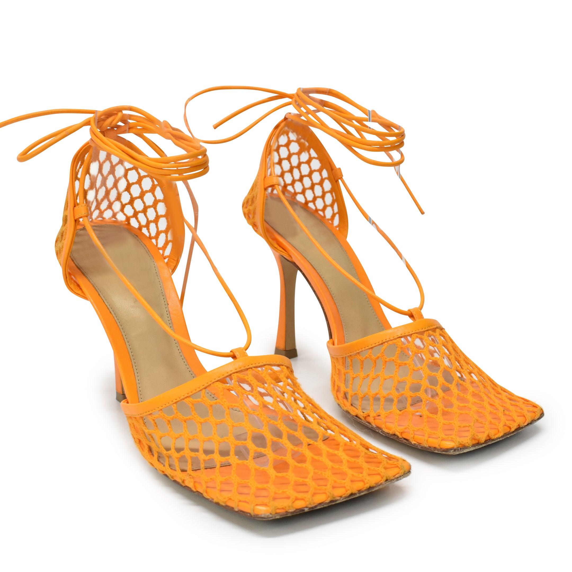 Bottega Veneta 'Stretch Lace-Up' Heels - Women's 39 - Fashionably Yours