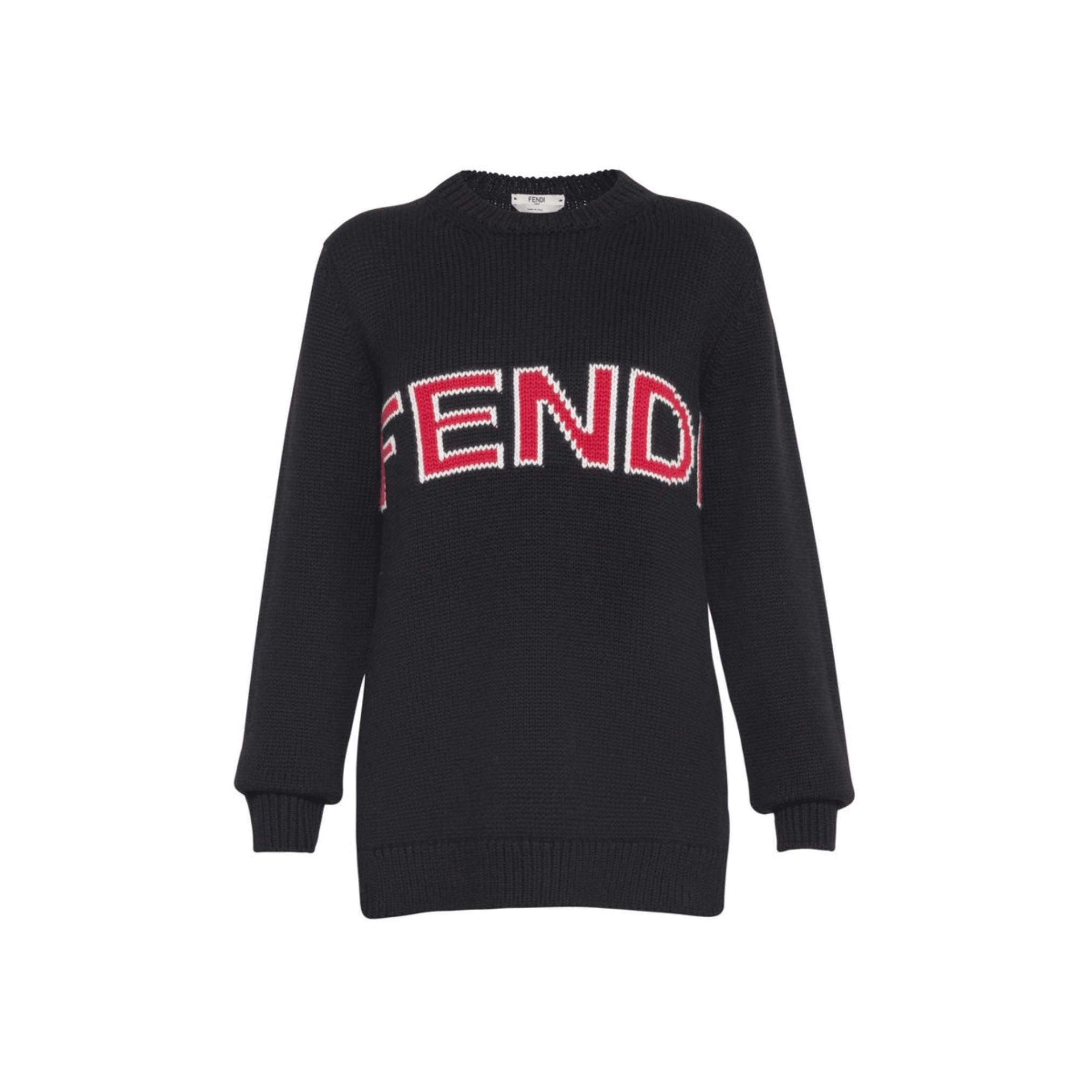 Fendi logo long sleeve sweater clearance