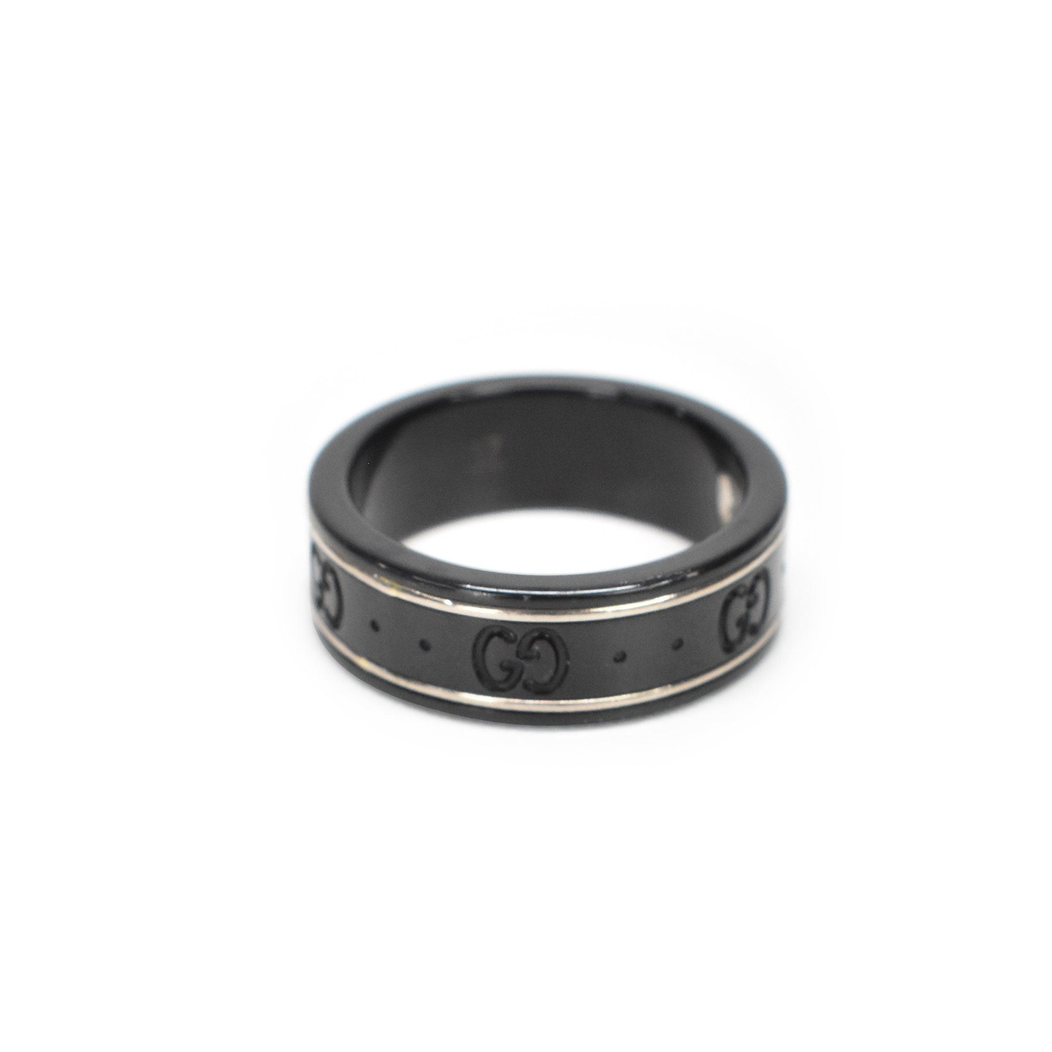 Gucci black icon on sale ring