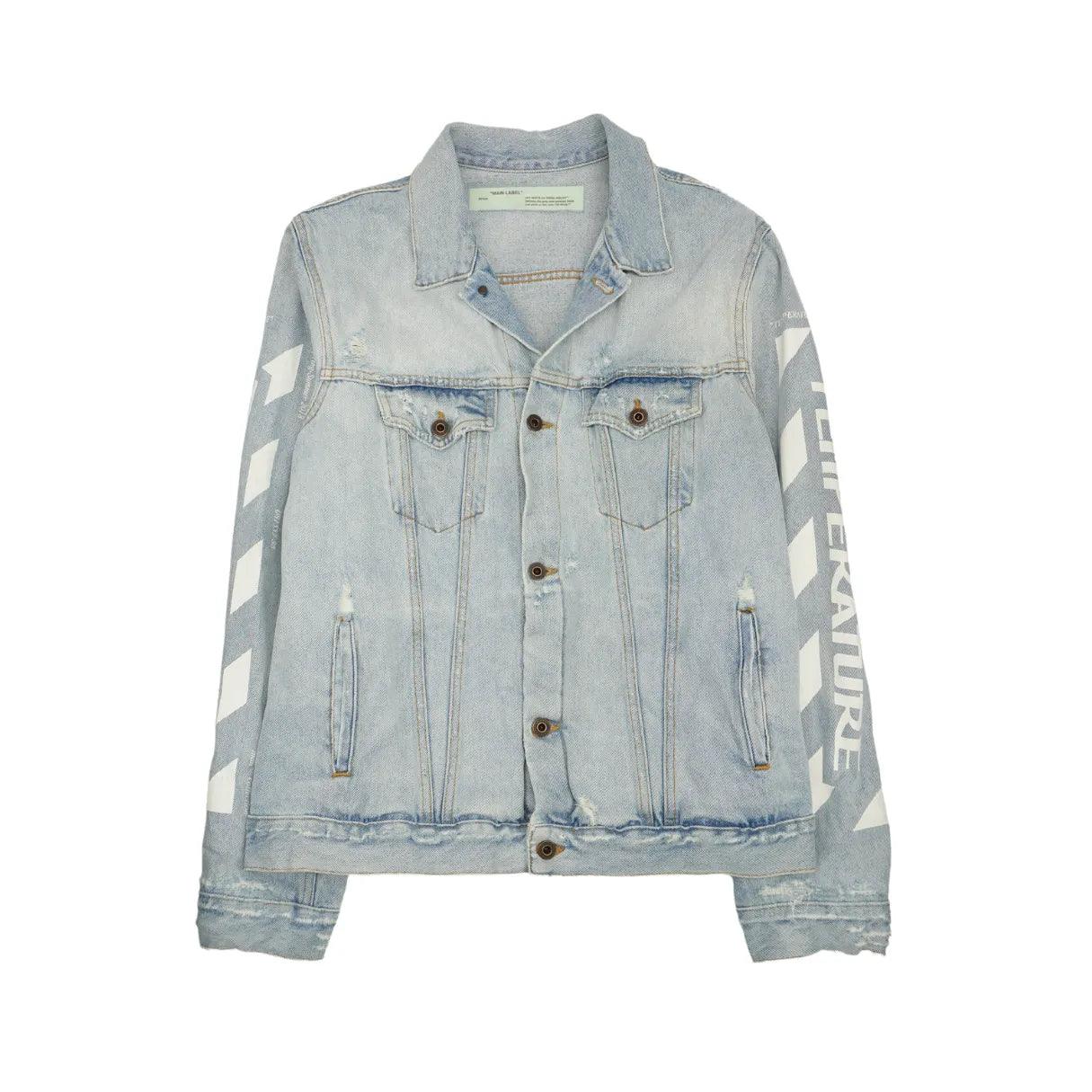 Jaket denim off white discount