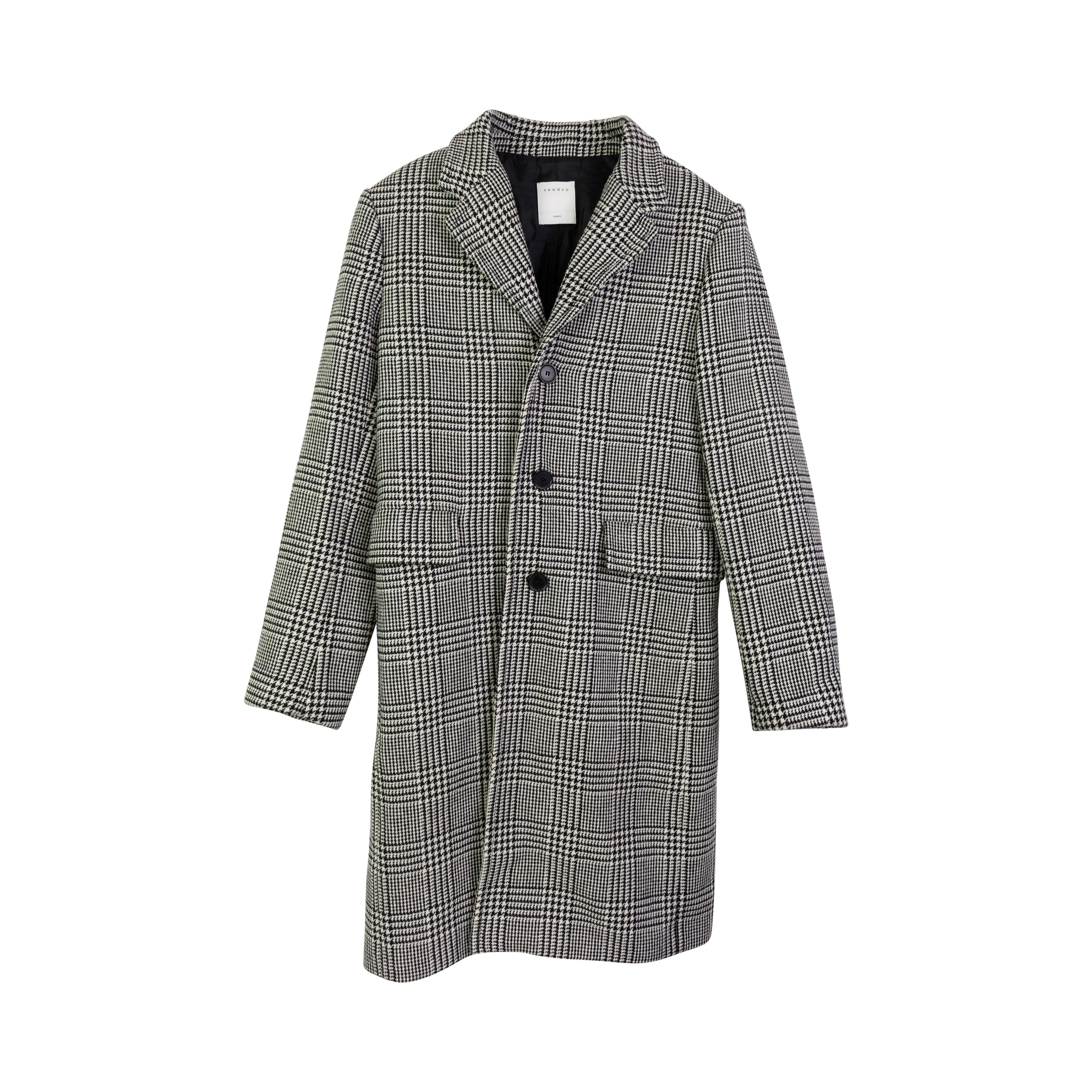 Sandro checked sale coat