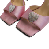 Mach & Mach 'Crystal Heart Slingback Sandals' - Women's 37.5
