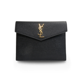 Saint Laurent Monogram Leather Envelope Pouch