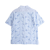 Wales Bonner 'Highlife Bowling Embroidered Eyelet' Shirt - Men's 52