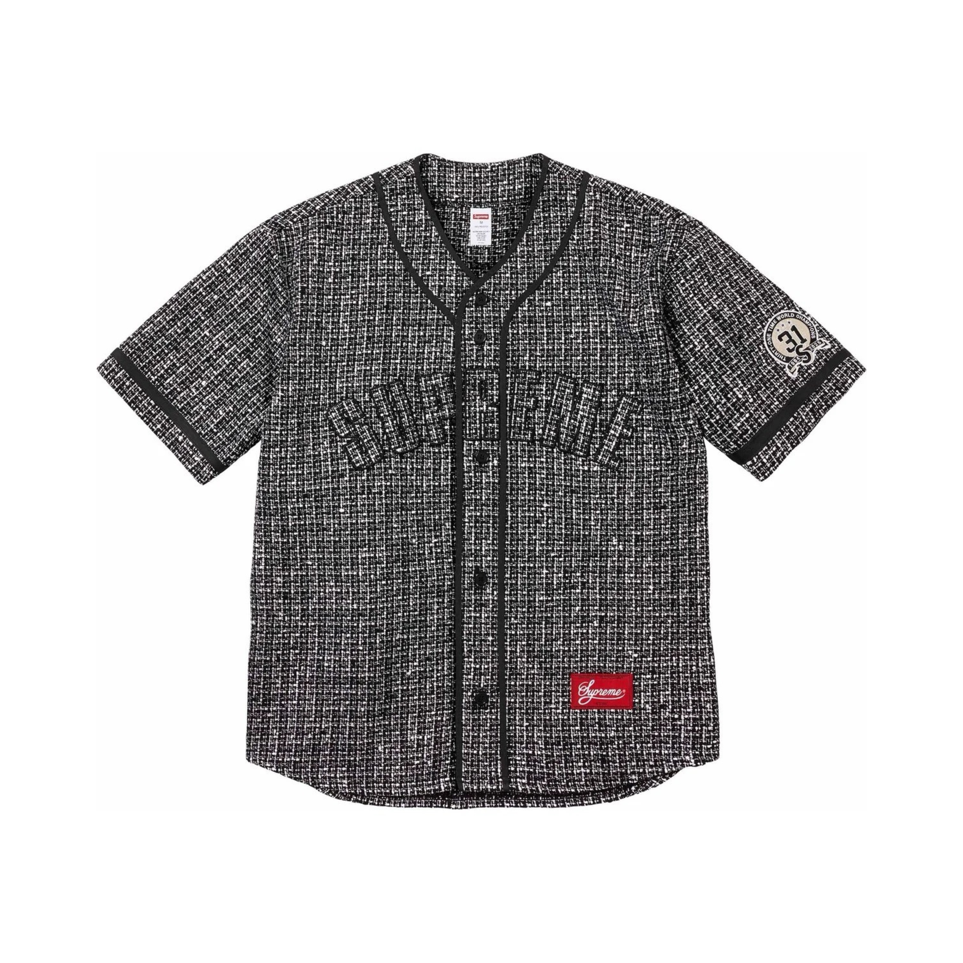 トップス Supreme Boucle Baseball Jersey M Supreme Boucle Baseball Jersey - Men's M – Fashionably Yours