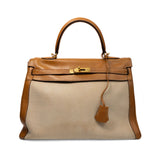 Hermes 'Toile Kelly Retourne 35' Handbag