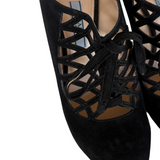 Prada 'Calzature Donna' Lace- Up Booties - Women's 36