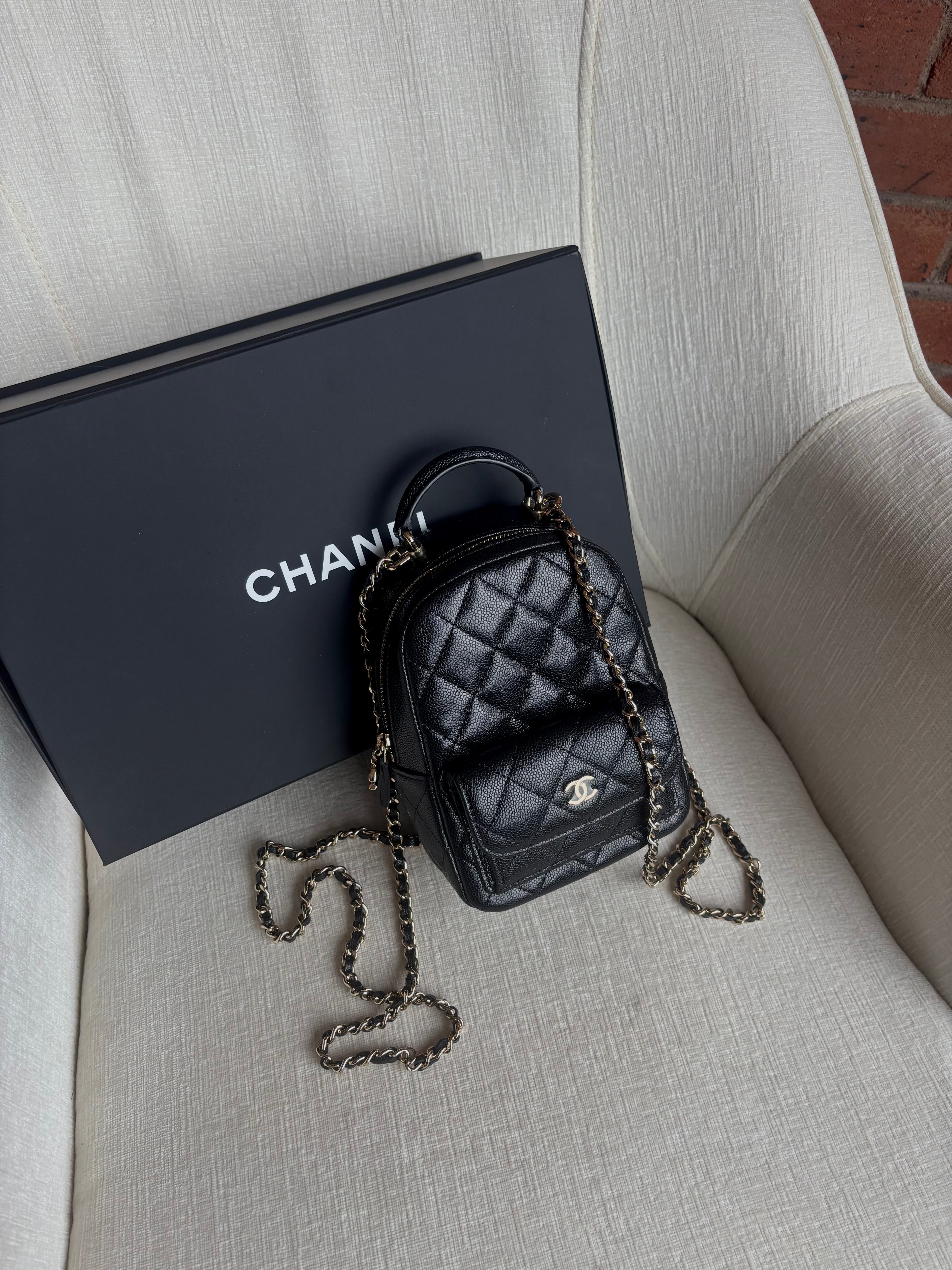 chanel mini backpack price Chanel Mini Cc Quilted Caviar Backpack