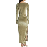 Helmut Lang 'Draped Velvet' Midi Dress - Women's XS