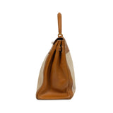 Hermes 'Toile Kelly Retourne 35' Handbag