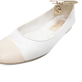 Chanel Pearl Strap Flats - Women's 38