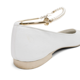 Chanel Pearl Strap Flats - Women's 38