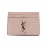 Saint Laurent Croc-Embossed Cardholder