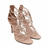 Alaia Knotted Leather Cage Sandals - Women's 38.5