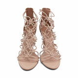 Alaia Knotted Leather Cage Sandals - Women's 38.5