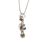 Alexander McQueen Stacked Skull Pendant Necklace