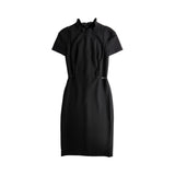 Alexander McQueen Black Short Sleeve Dress - Women's 42