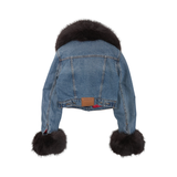 Alexander Wang Cropped Fur Trimmed Jacket - Women's S