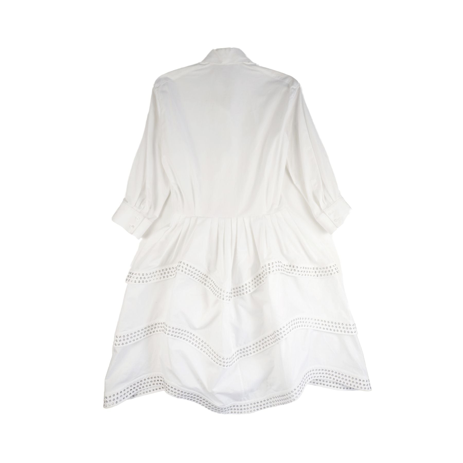 alaia white shirt dress ALAA Women's Poplin Wrap Mini-Shirtdress - Blanc