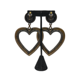 Alessandra Rich Crystal Heart Earrings