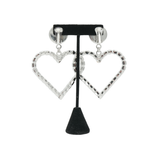 Alessandra Rich Crystal Heart Earrings