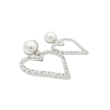 Alessandra Rich Crystal Heart Earrings