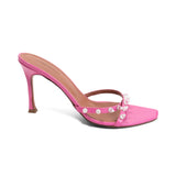 Amina Muaddi Crystal Sandals - Women's 38