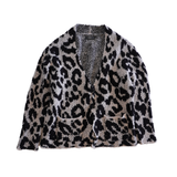 Amiri 'Leopard Intarsia' Cardigan Sweater - Men's XL