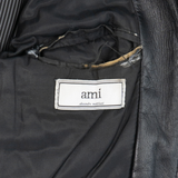 Ami Paris 'Shearling-Collar' Leather Jacket - Men's M