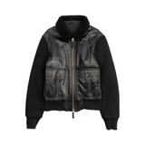 Ami Paris 'Shearling-Collar' Leather Jacket - Men's M