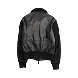 Ami Paris 'Shearling-Collar' Leather Jacket - Men's M