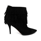 Aquazzura Fringe Suede Ankle Boots - 41