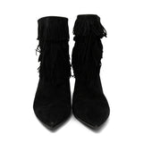 Aquazzura Fringe Suede Ankle Boots - 41