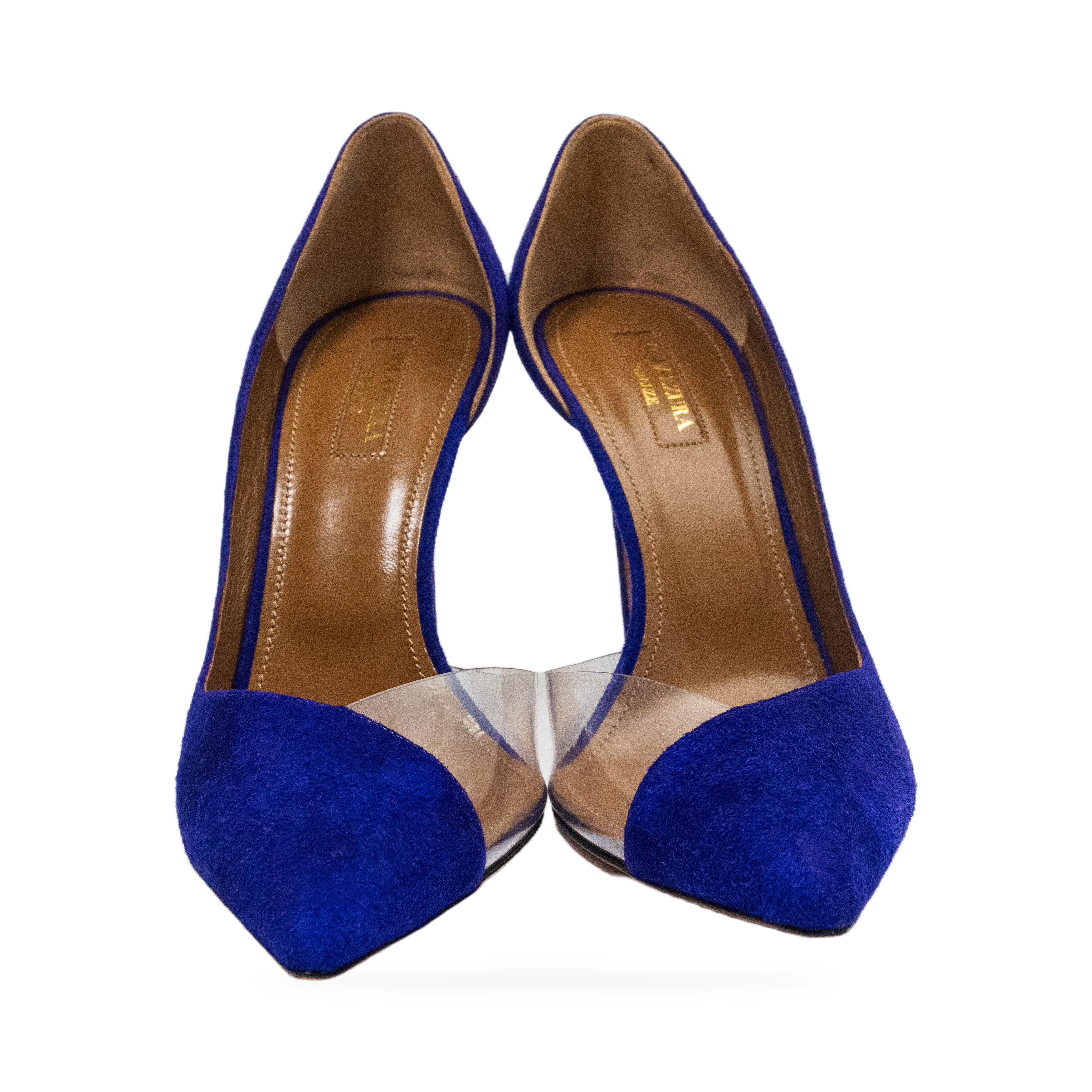 Aquazzura Blue Pumps front 2