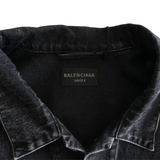 Balenciaga Rhinestone Logo Denim Jacket - Men's 3