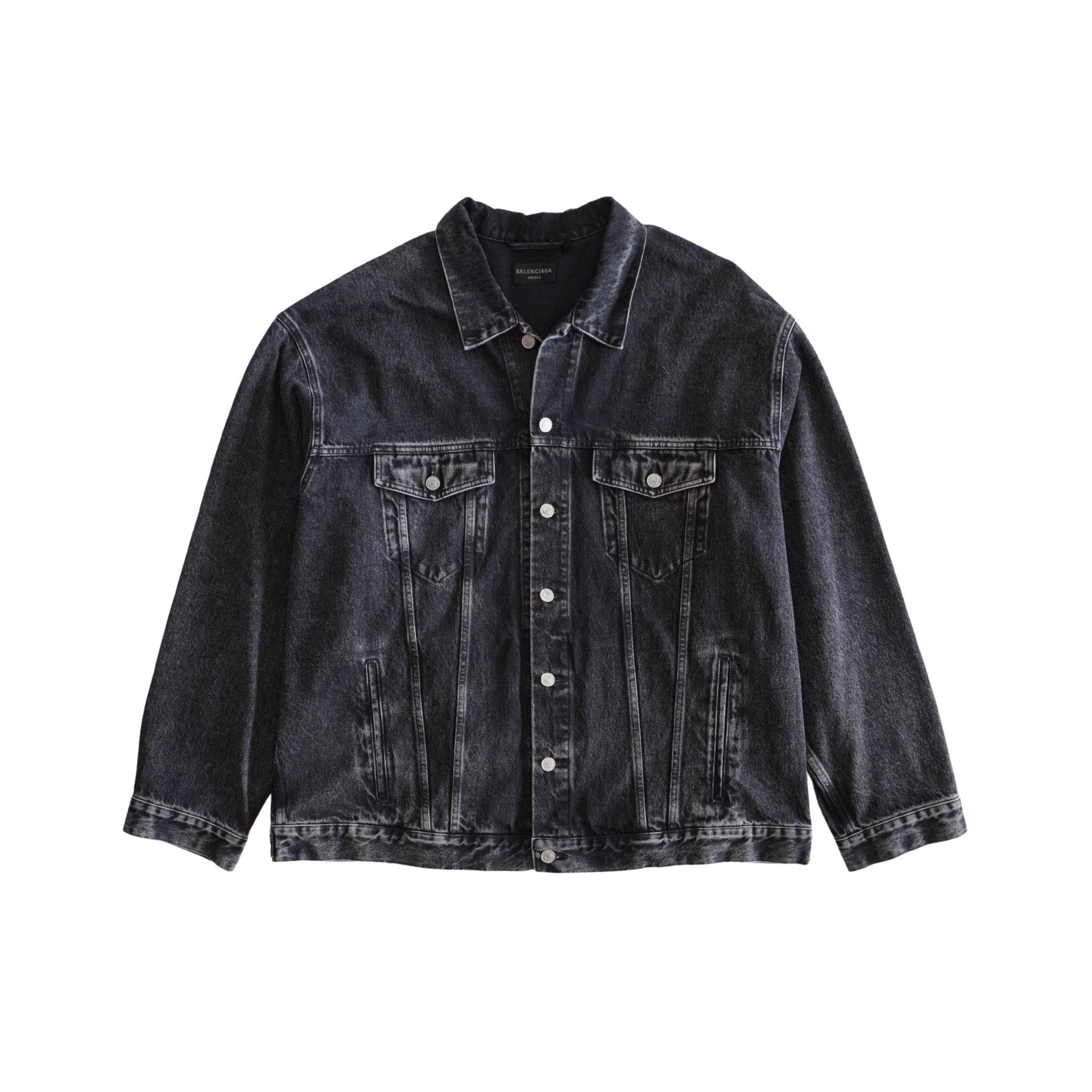 【美品】BALENCIAGA Back Logo Denim Jacket　L Balenciaga Back Logo Denim Jacket Balenciaga