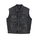 Balenciaga 'Twinset' Convertible Denim Jacket - Men's 44