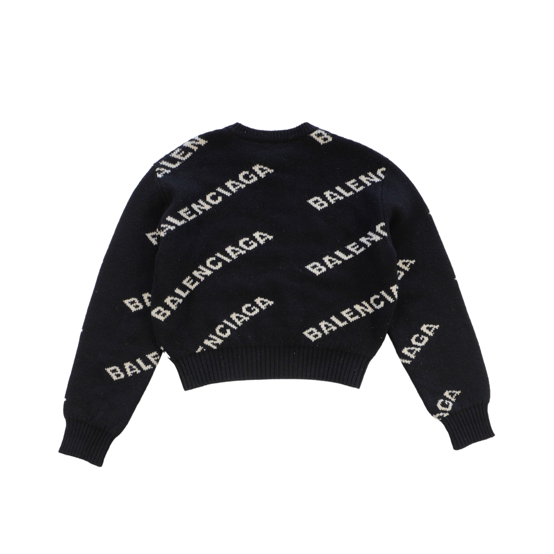 Balenciaga 'All-Over Logo' Knit Sweater Women's S – Fashionably