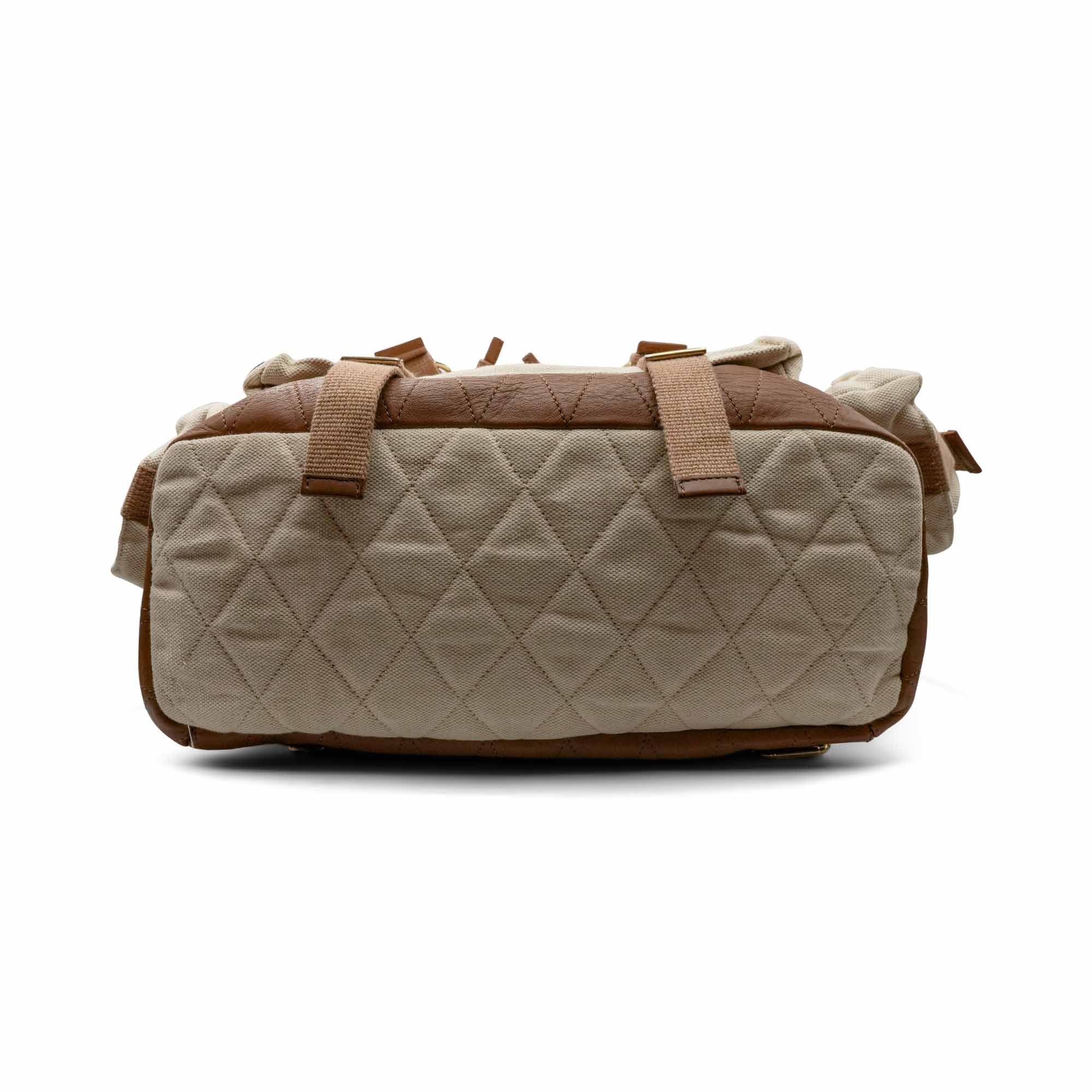 balmain leather and canvas backpack Balmain 'SS 2016' Canvas Backpack