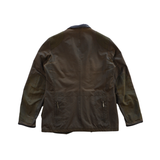 Barbour 'Commander' Leather Jacket - Men's M