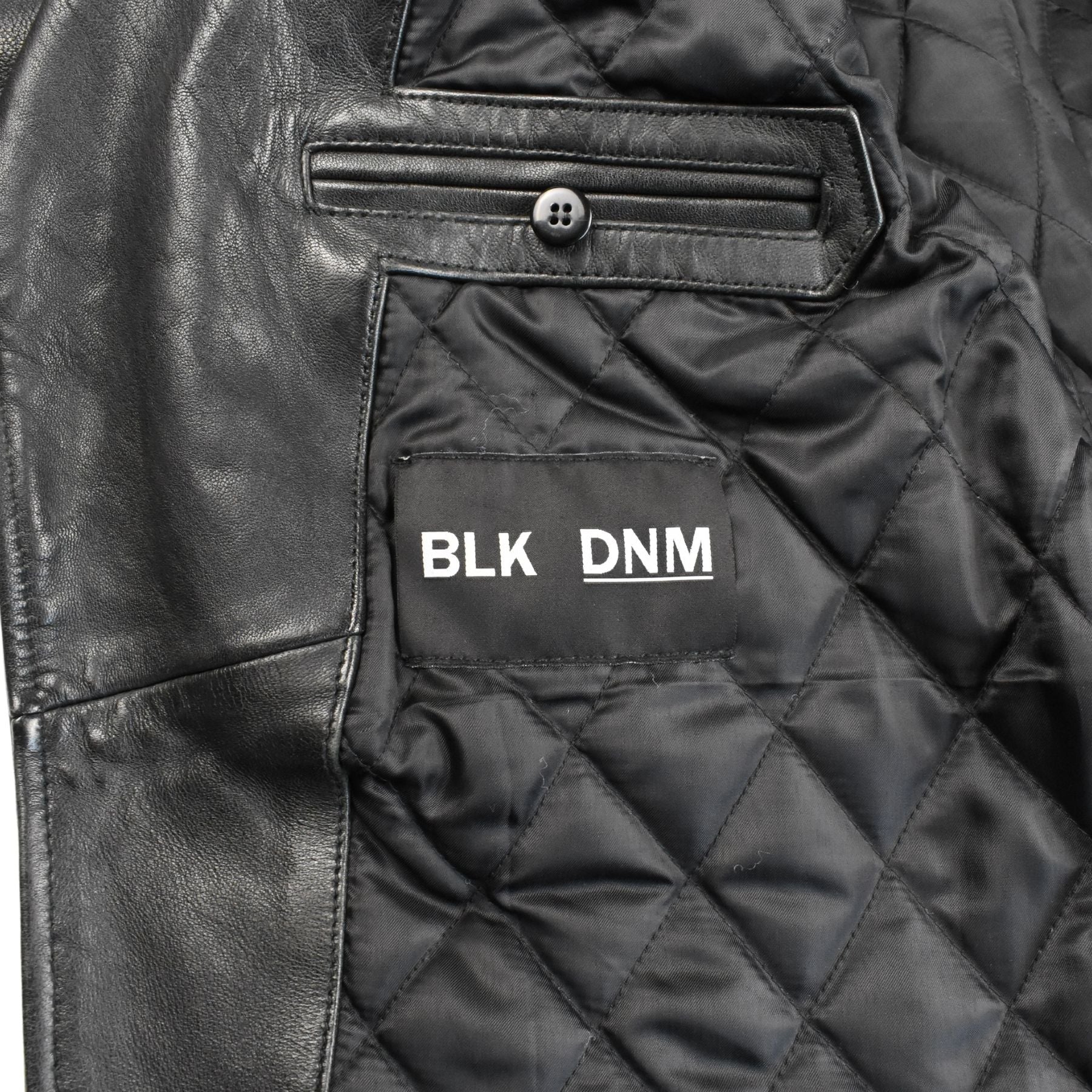 Blk denim leather jacket hotsell