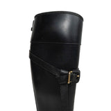 Burberry Tall Leather Rain Boots - Women's 38